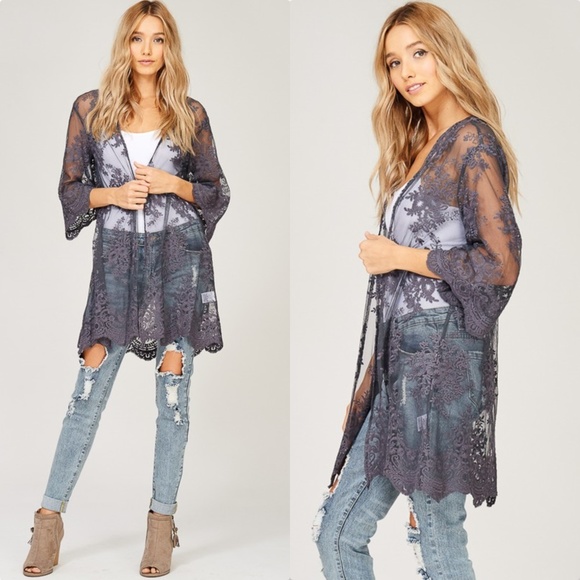 'Isla' Lace Cardigan. - Picture 4 of 5